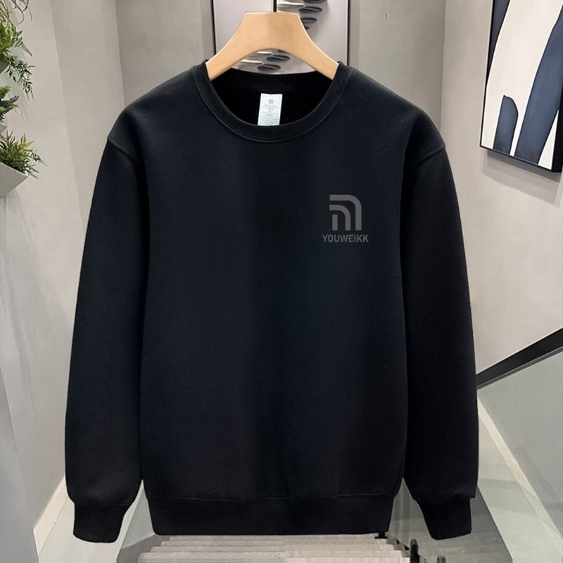 Herrenbekleidung Crewneck Sweat Herren Loose Design Sense Smiley Print Style Retro Instagram Style Modisches Markenoberteil für Frühling und Herbst_voghion.com