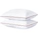 Premium Satin Piped Pillow Insert - 3D Fiber Filled, 20x28 Inches, Breathable & Supportive - Ideal For Sofa, Bed & Office - White_voghion.com