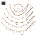 Multi-layer 6-piece Anklet Set For Women Simple Lightning Moon Star Pentagram Water Drop Tassel Handmade Foot Jewelry_voghion.com