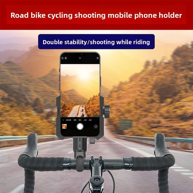 Bicycle Road Mountain Bike Riding Shooting Navigation Quick Release Handlebar Mount Phone Holder_voghion.com