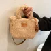 Designer Bag Womens bucket autumn winter plush shoulder cross body bag soft and fluffy wallet artificial cashmere womens_voghion.com
