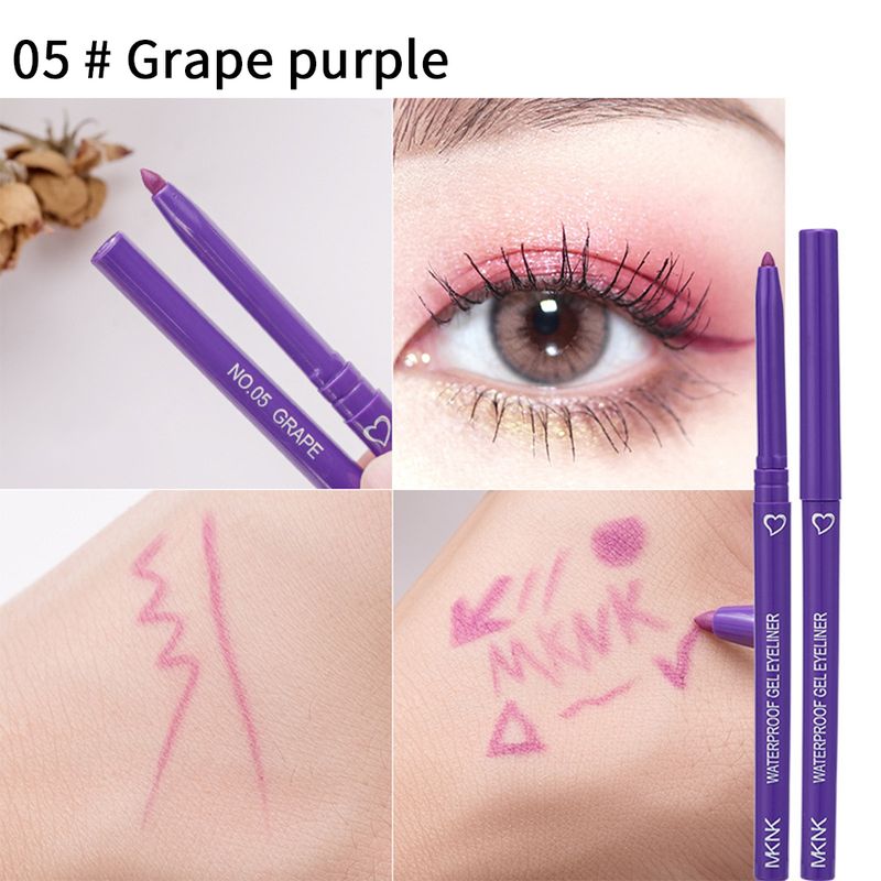 Matita per eyeliner in gel impermeabile, liscia, ad asciugatura rapida, opaca, nero, marrone, rosso, penna per eyeliner che non fiorisce_voghion.com