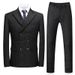 CT Men's Set Business Casual Three-Button Slim Fit Three-Piece Formal Suit 6026_voghion.com