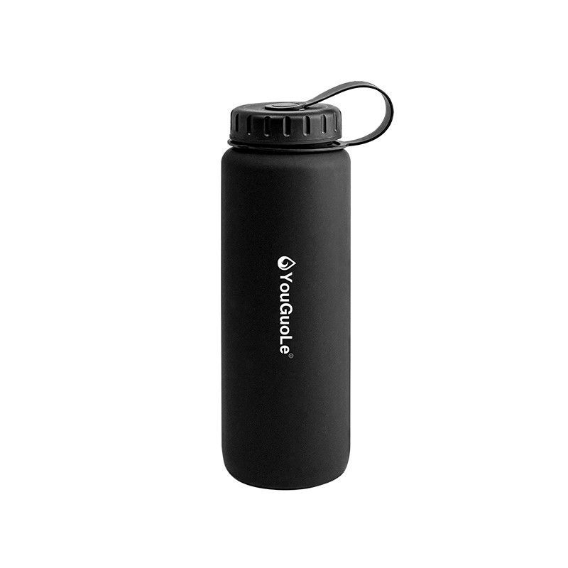 Große Kapazität Hochtemperaturbeständiges Kunststoff-Tritan-Material Laufsport-Wasserflasche Platz Tragbarer handlicher Becher_voghion.com