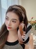 Hair hoop women's net red Fried Dough Twists plaid binding compression headband clip hair accessories summer wash high_voghion.com