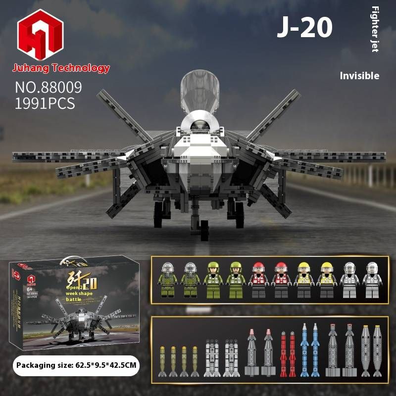 Zestaw klocków Stealth Fighter – model samolotu wojskowego do samodzielnego montażu dla chłopców i nastolatków (ponad 800 elementów, tworzywo ABS, edukacyjny prezent STEM)_voghion.com