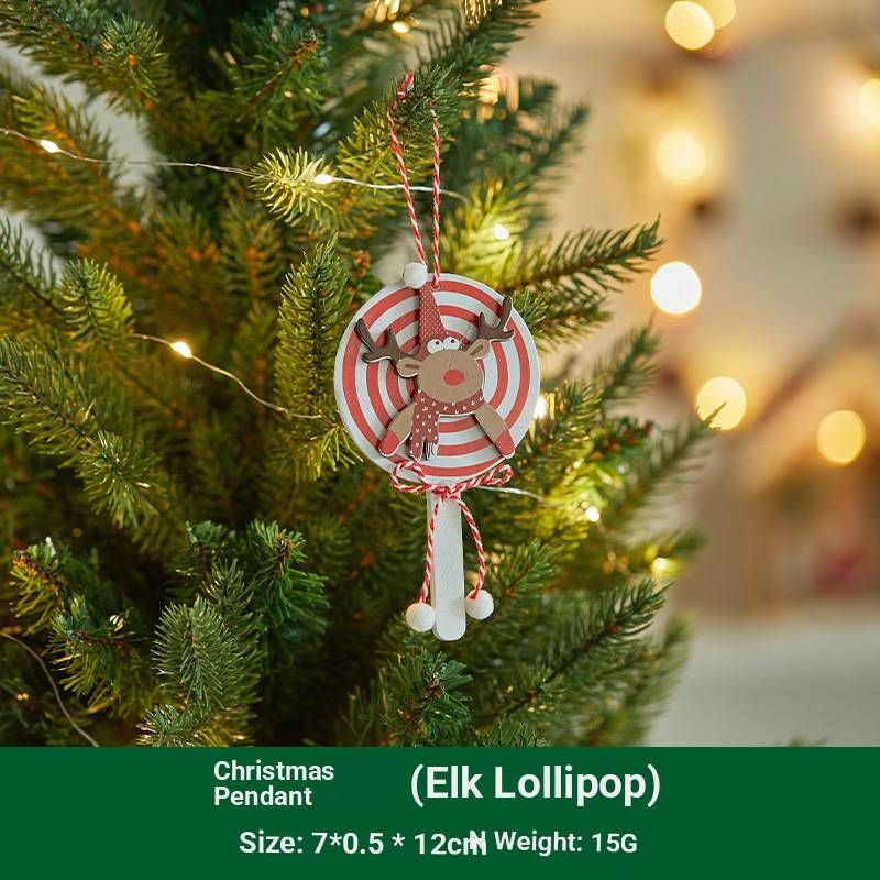 Christmas Tree Ornaments Set – 30+ Wooden & Festive Hanging Decorations (Horses, Snowflakes, Angels & More, Holiday Home & Store Display)_voghion.com