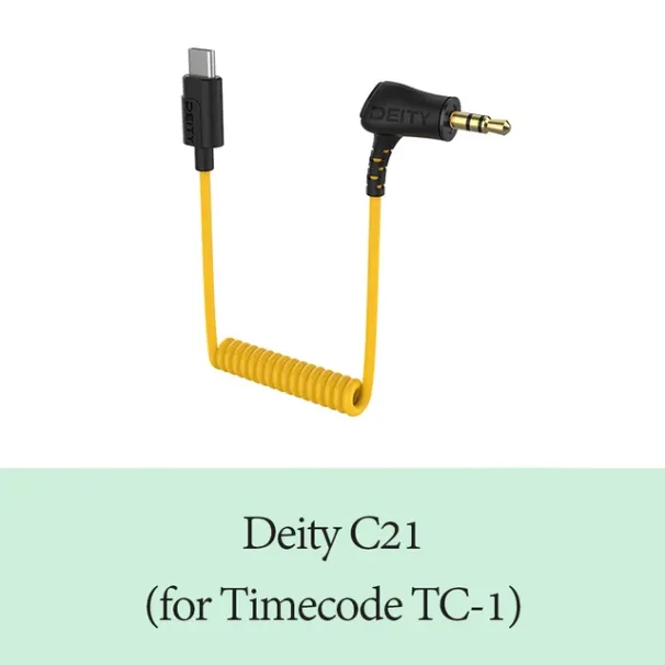 Aputure Deity C21 3,5mm TRS op USB-C Gespullten Audio fir Timecode TC-1 Mikrofonkabel Kamera Studio Accessoiren_voghion.com