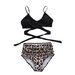 Happybuyner Y2K Style Summer Women Two-Piece Push Up Swimsuits Spaghetti Strap Bikini Top Floral Print Bikini Panties V_voghion.com