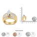 14K Yellow and White Gold 1 3/4 Cttw Round, Baguette, Princess and Pie-Cut Diamond Ring (H-I Color, SI1-SI2 Clarity)_voghion.com