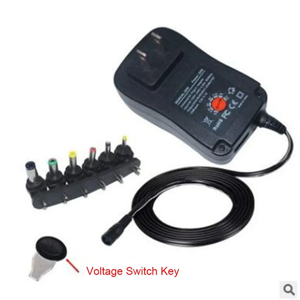 30W AC100-240V To DC 3-12V Multi Voltage Adjustable Power Supply With 6 Tips Plug Connector Universal Adapter Switching Charger_voghion.com
