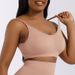 Damunderkläder i stora storlekar, sömlös rygg, integrerad, utvecklande, tonårsbh, båglös, fitness, sportunderkläder_voghion.com