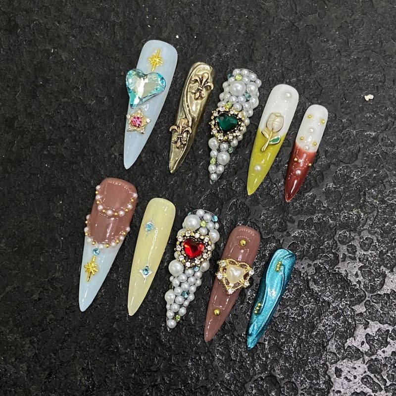 Skönhet & Hälsa Rent Handgjort Slitage Naglar Ins Stil Nagelkonst Nagelstickers Naglar Nagelkonst Nagelkonst_voghion.com