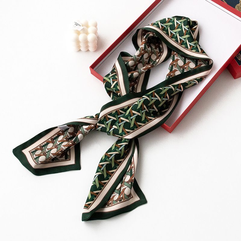 Sciarpa di seta Gesang lavorata a maglia stretta per protezione del collo lungo piccolo per uomo e donna_voghion.com