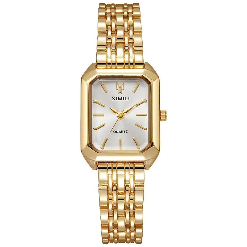 Women's Watches Light Luxury Steel Strap Women's Watch Schoolgirl Fashion Simple Square Quartz Watch_voghion.com