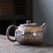 Ancient Japanese Style Coarse Pottery Plum Blossom Side Handle Fragrant Teapot Gold-Plated Iron Glaze Single Person_voghion.com