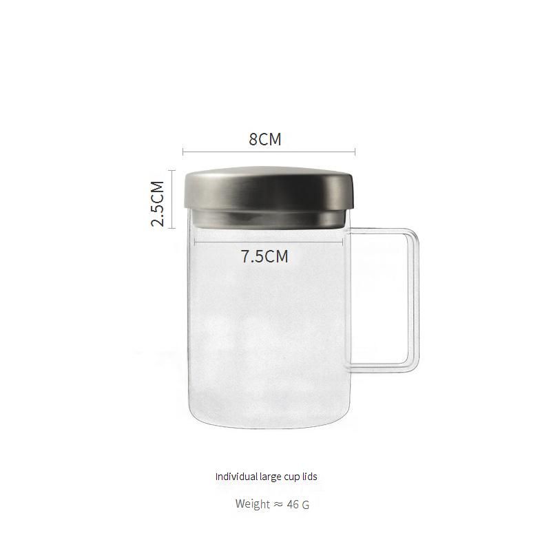 Nordic Style 316 Stainless Steel Double-Wall Insulated Mug - Heat-Resistant Coffee Cup With Handle & Measurement Marks_voghion.com