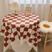 The Checkered Tablecloth With A Girlish, Light Luxury And High-end Feel, Coffee Table Cover, Student Dormitory Desk, Makeup Tablecloth80*120cm_voghion.com