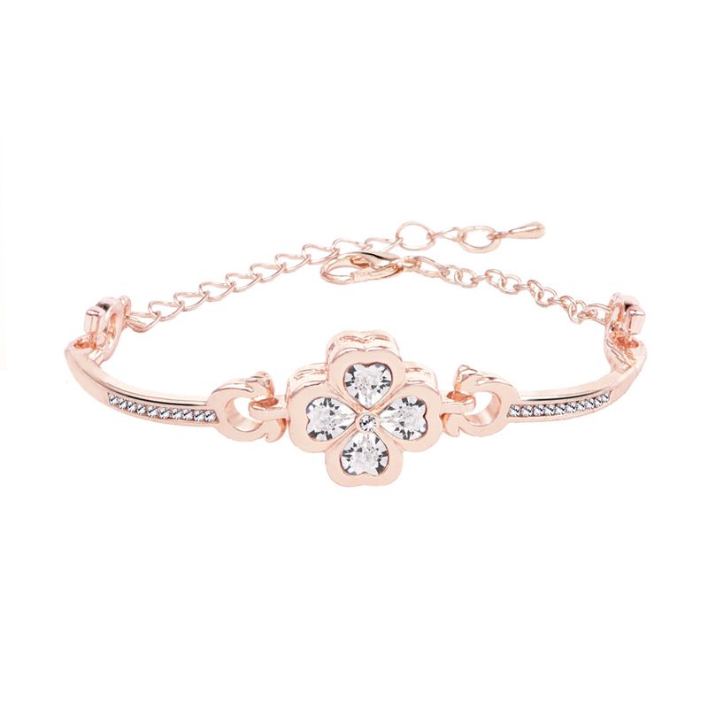 Clover Bracelet Rose Gold Bracelet Jewelry  Jewelry One Piece Delivery Stall Source Live_voghion.com