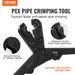 Kit pressa per crimpatura ad anelli a 3 ganasce per tubi con 1/8 di taglio, crimpatura PEX per utensile NoGo, calibro Go Coppe 3 matrici, 4 crimpatrici per tubi PEX 3/2 Pro_voghion.com