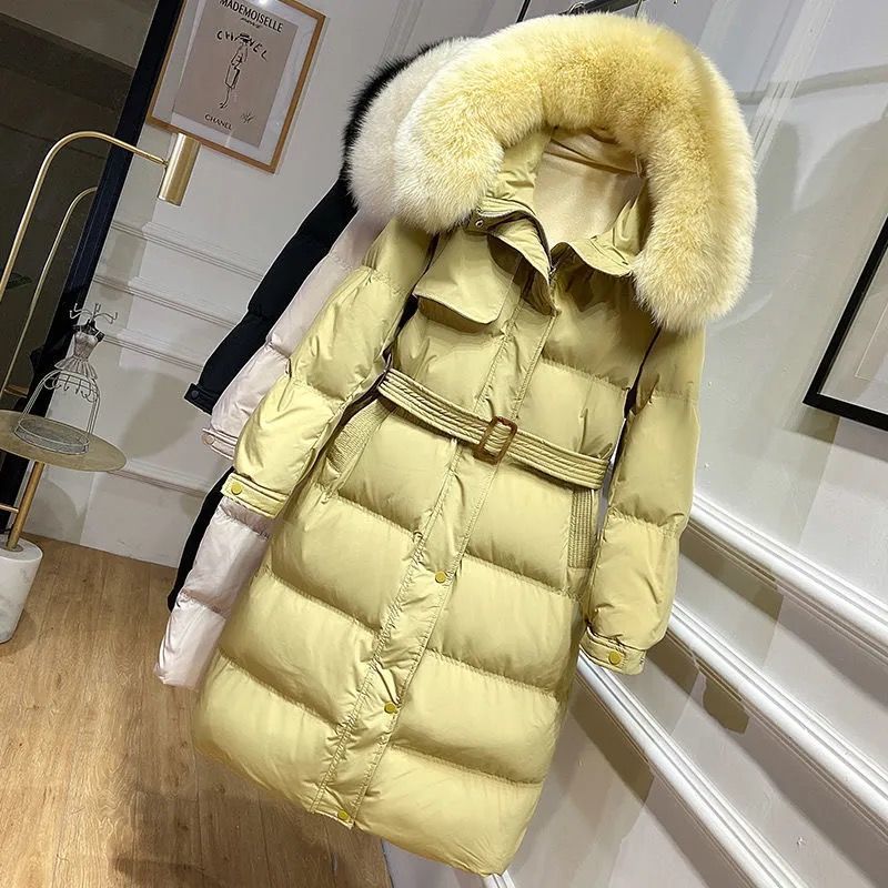 Sieviešu apģērbi jauni modes ziemas mēteļi jaka sievietēm vidēja garuma ar kapuci korejiešu stila sabiezināti ziemas mēteļi brīva jaka_voghion.com