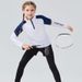 Badmintonanzug für Kinder (Herbst/Winter, langärmelig) – Fitnessjacke für Erwachsene, schnelltrocknend, ideal zum Radfahren, Laufen und Fußballspielen_voghion.com