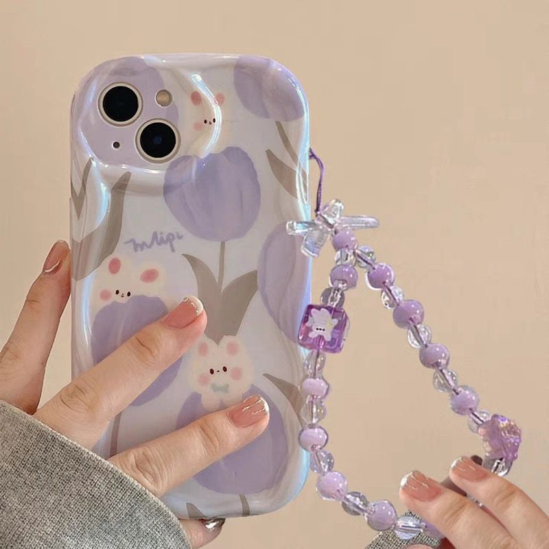 Xiaomi 13T 12T Poco F6 X6 M6 F5 X5 F4 F3 X4 X3 GT NFC M6 M4 M3 C61 C65 C55 C40 11 12 13 14 12S LITE PRO Civi 2 4G estetska maskica s ružičastim tulipanima i zečevima_voghion.com