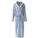 Autumn And Winter Flannel Bathrobes Women's Loose Thickened Extended Warm Loungewear_voghion.com
