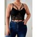 Sexy plus size fat woman camisole tube top lace lace see-through women's tops _voghion.com