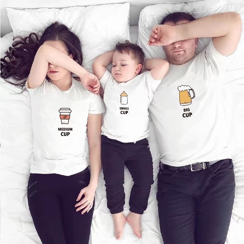 Summer Parent Child Clothing Family Of Three Baby Jumpsuit Top Short Sleeved T Shirt_voghion.com