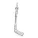 14K White Gold Solid 3-D Enameled Hockey Stick Charm_voghion.com