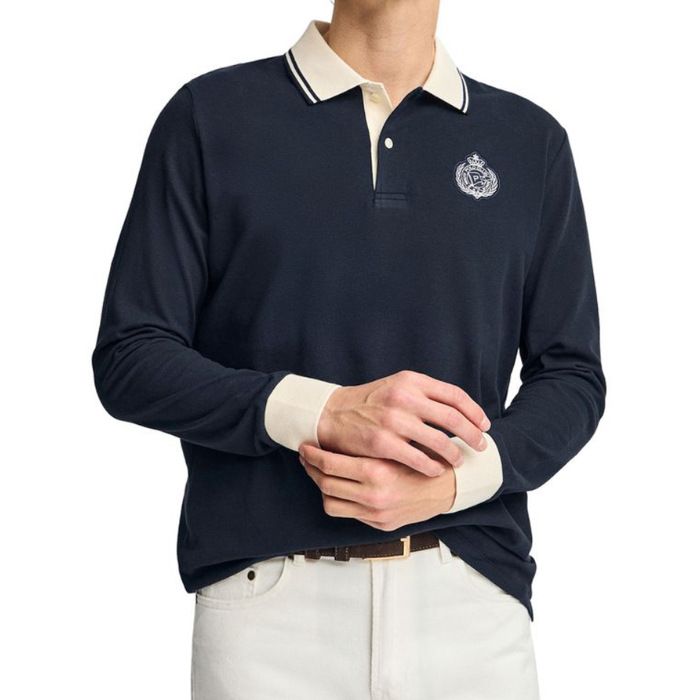 Herrenbekleidung Poloshirt Modedruck Herren Langarm Casual Poloshirt Tops_voghion.com