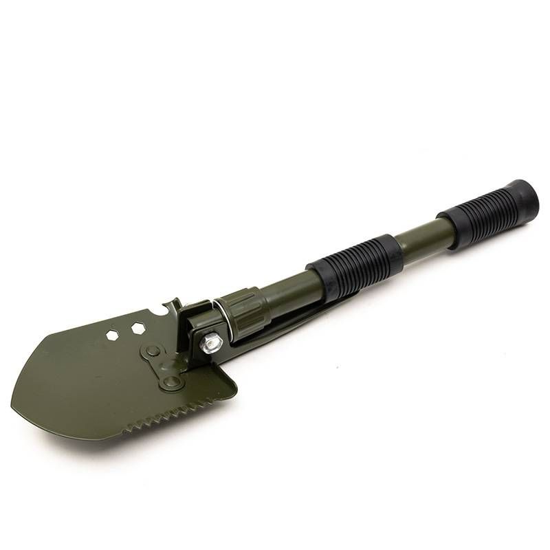 Multifunctional engineer shovel Lifesaving shovel Thickened double handle shovel camping shovel trumpet folding shovel Army shovel outdoor_voghion.com
