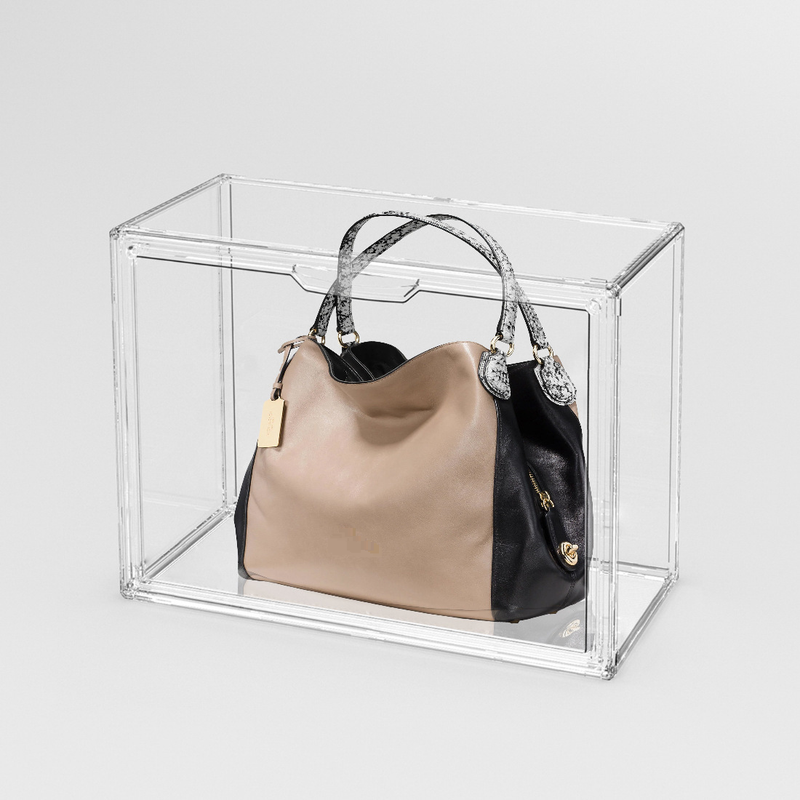 Doorzichtige stapelbare vitrine met deksel - Multifunctionele organizer voor handtassen, geuren en actiefiguren_voghion.com