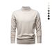 Herren-Wollpullover mit Stehkragen – einfarbiges, locker geschnittenes Strickoberteil für Herbst und Winter_voghion.com