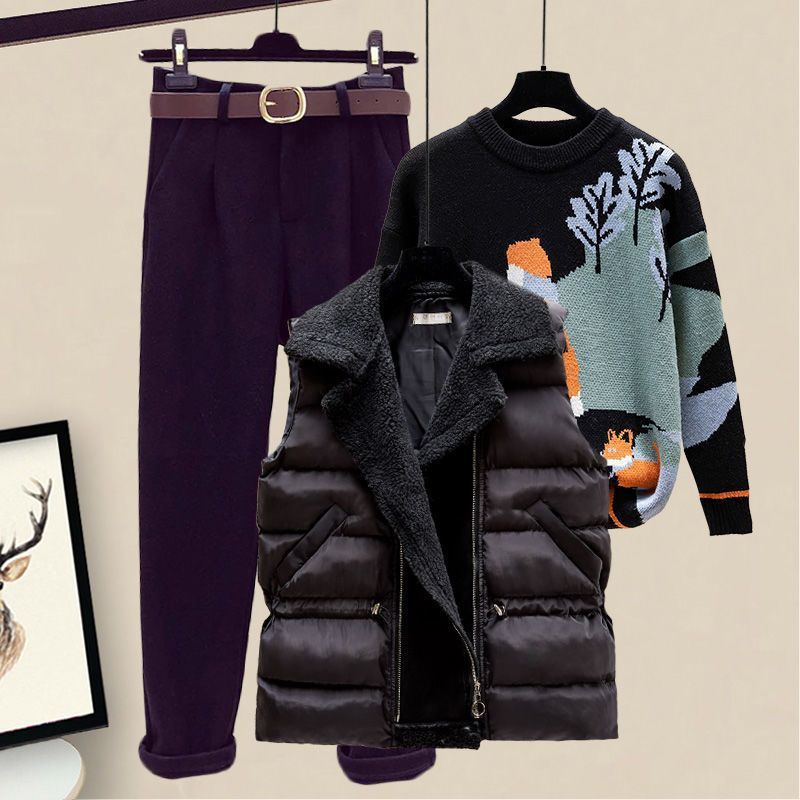 Abbigliamento donna gilet in cotone corto gilet in cotone largo gilet da donna gilet in lana di agnello_voghion.com