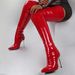 【Pre-sale | Ships In 15 Days】Sexy Pointy Side Zipper Patent Leather Stiletto Boots Over The Knee Plus Size Leather Boots_voghion.com