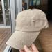 New Korean Hip Hop with Perforated Letters Embroidered Baseball Washed Solid Color Casual Men's and Women's Versatile_voghion.com