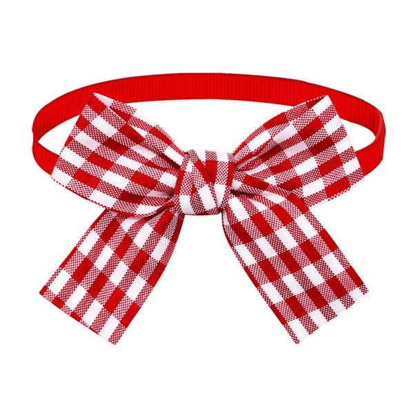 Pet Tie Valentine's Day Red Polka Dot Plaid Striped Bow Tie, Dog Cat Grooming Accessories_voghion.com