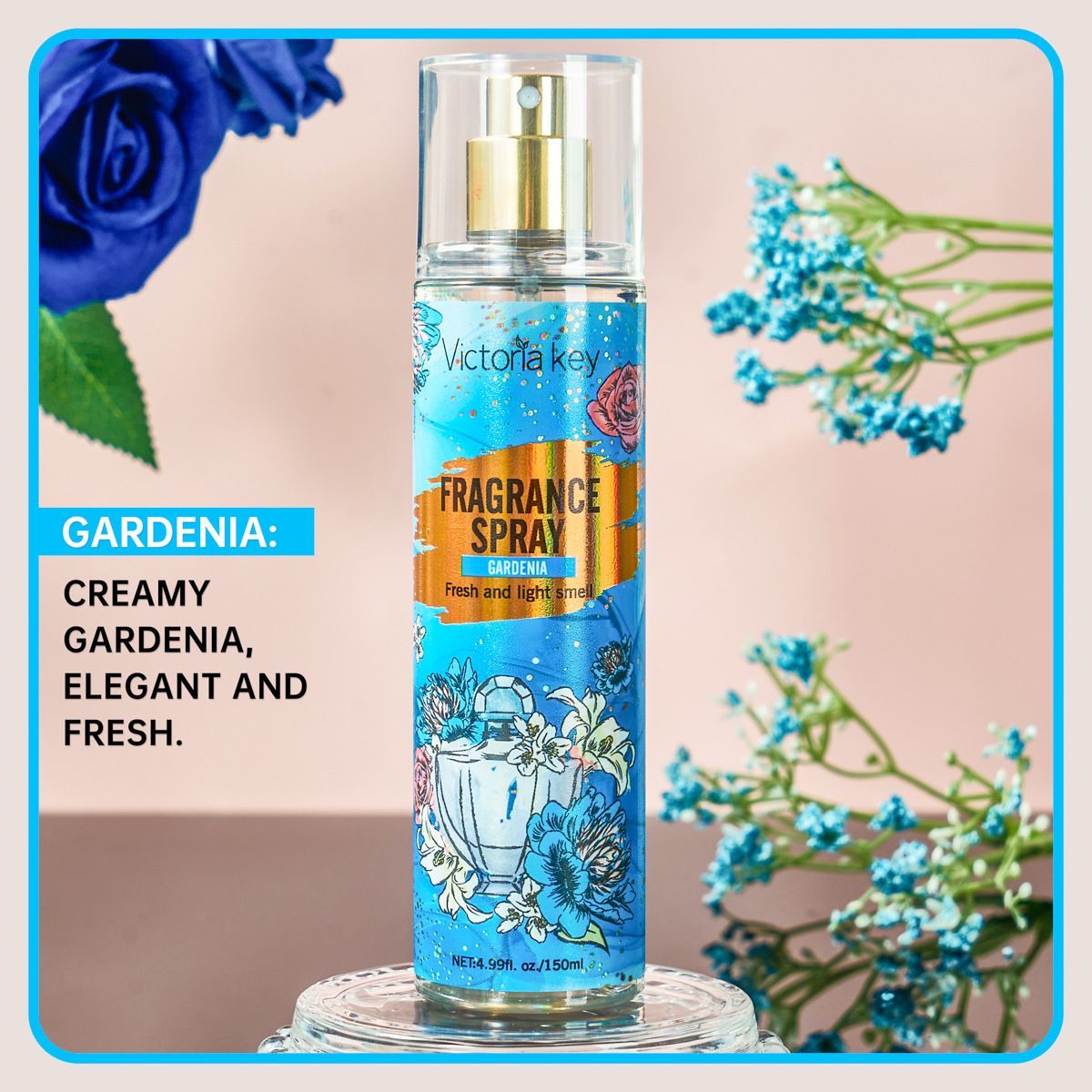 Alcohol-Free Floral Body Spray For Women - 5 Long-Lasting Fragrance Notes, Single Bottle_voghion.com