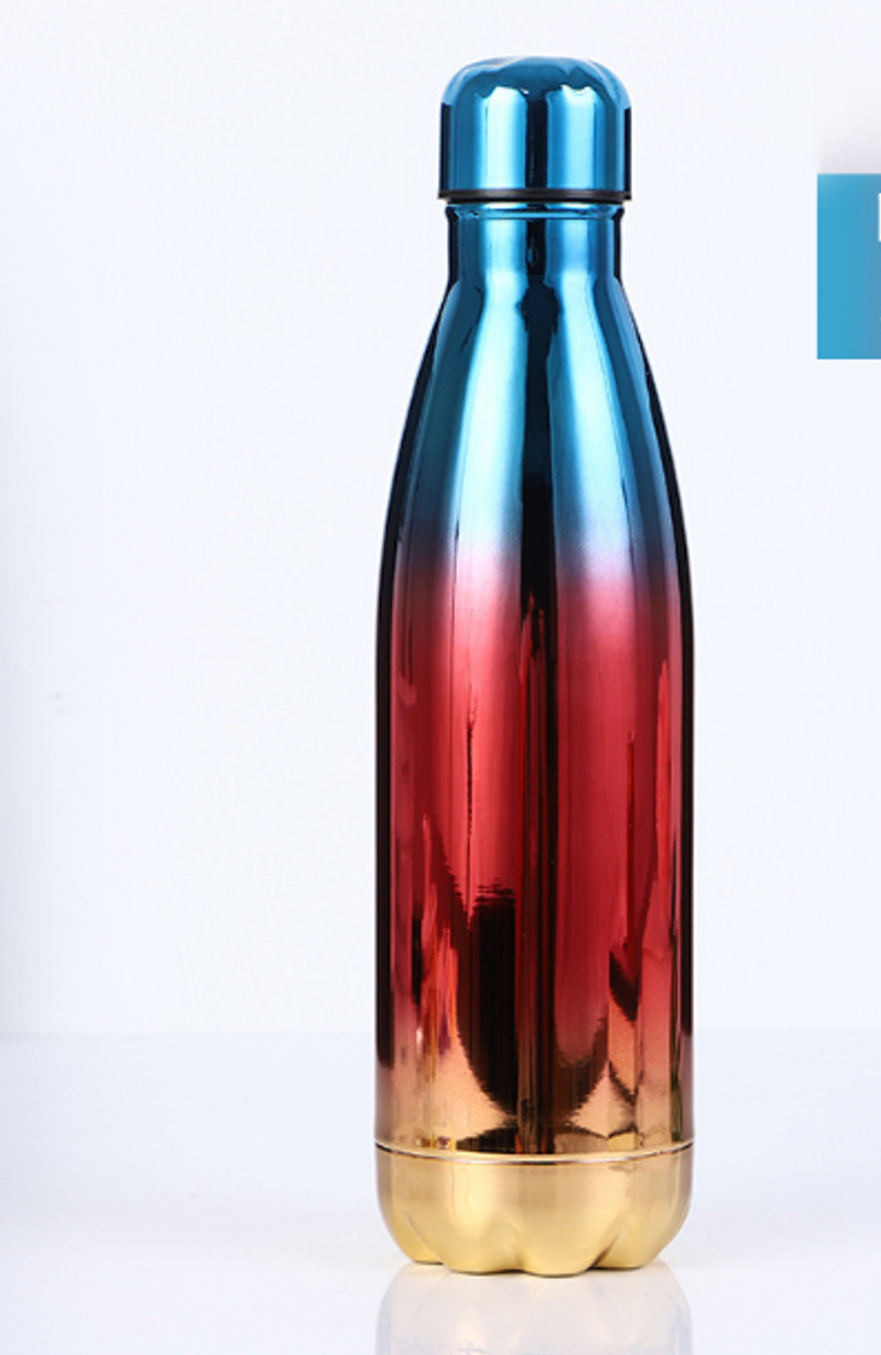 Sportkessel aus Edelstahl, UV-Galvanik, Farbverlauf, 304 Edelstahl, kreativer Cola-Flaschen-Isolierbecher_voghion.com