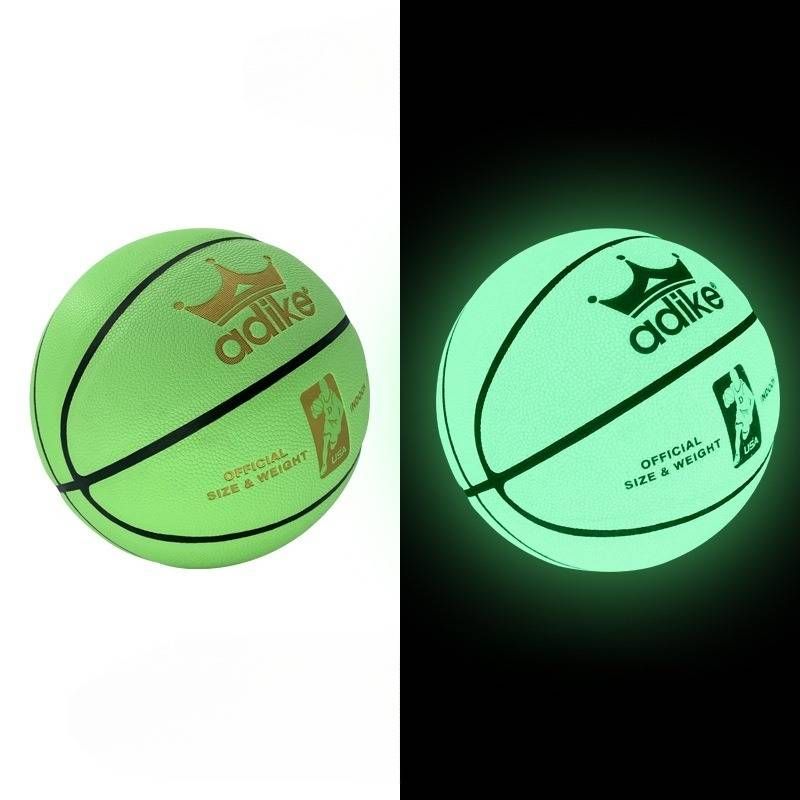 Glow in the Dark basketbal maat 7 fluorescerende PU basketbal in rood geel blauw groen duurzame buitensportbal_voghion.com