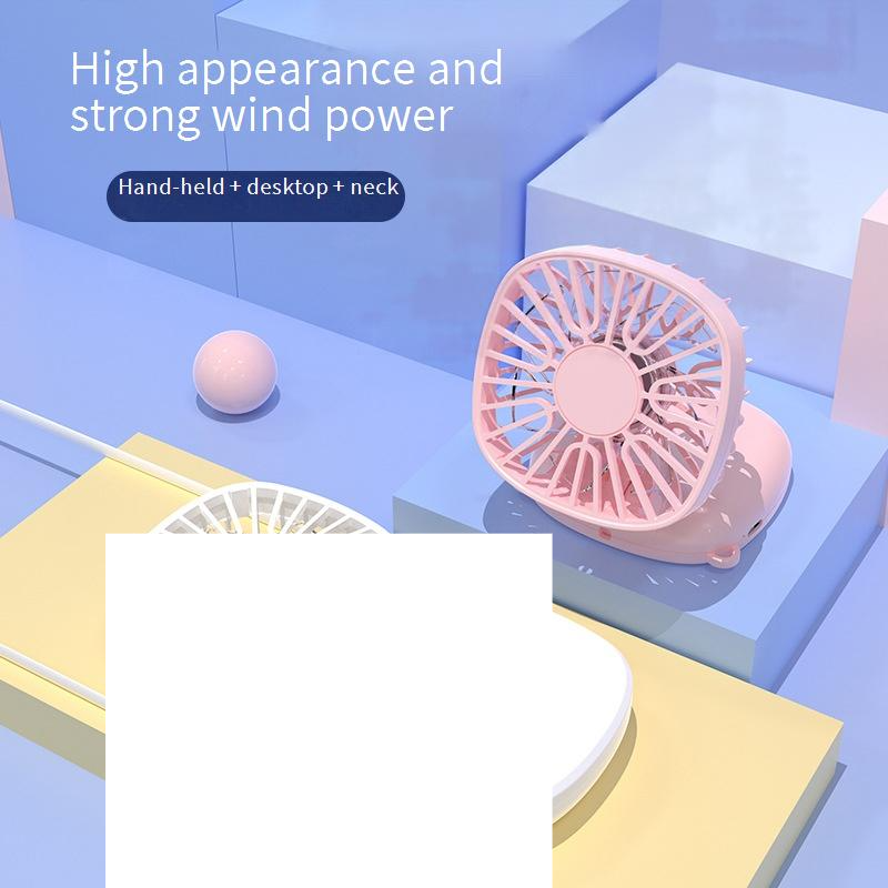 Portable Neck Fan With USB Rechargeable, Hands-Free & Foldable Design, 5 Speeds, Ultra-Quiet 36dB, 1.5-3H Runtime, Cute Astronaut Style_voghion.com