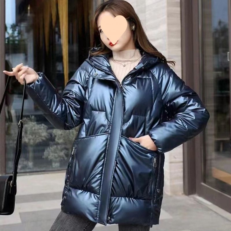 ​​Women's Winter Shiny Puffer Jacket - Plus Size Easy-Care Quilted Coat For Mature Ladies (Xl-5xl)​​_voghion.com