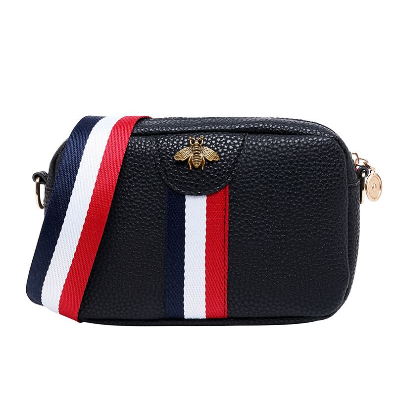 2023 Japanese and Korean new women's bag casual small square bag single shoulder crossbody bag small fresh ribbon mobile phone bag pu small bag_voghion.com
