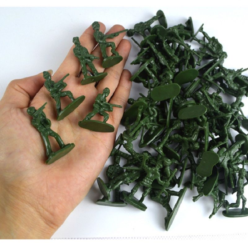 100pcs Color Random Military Plastic Toy Soldiers Army Men Figures Poses In 12_voghion.com