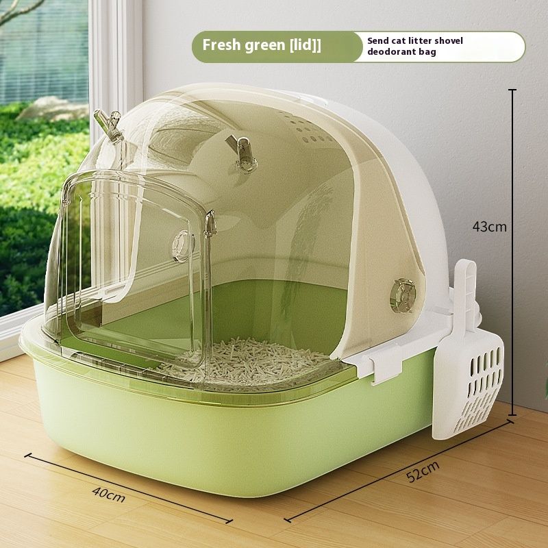 Toilettes fermées surdimensionnées pour litière pour chat, bac à crottes, couvercle rabattable de style tiroir, fournitures pour chats anti-éclaboussures et anti-odeurs_voghion.com