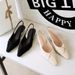 5212 Korean Style Pointed Toe Back Strap Single Shallow Mouth Wine Glass Bowknot Women's Thin Backless Fashion Low Heel_voghion.com