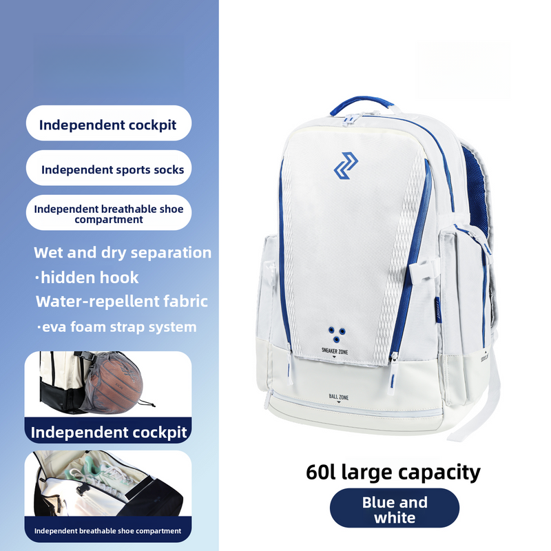 Left And Right Power Baketball Large Capacity Travel Bag Storage Training Women' Sport Climbing Fitne Backpack_voghion.com