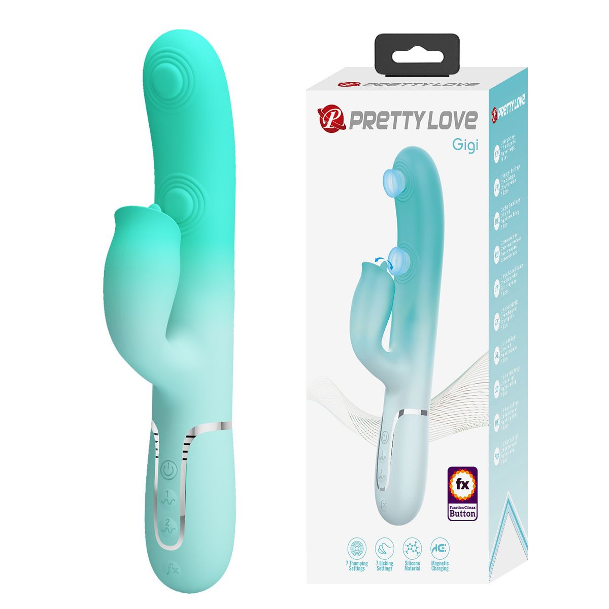 BaiLe 3-in-1 Massage Stick 7-frequency Drumming Tongue-swinging Vibrating Stick Female Masturbation Device_voghion.com